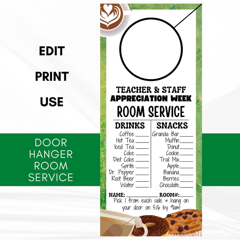 staff appreciation VIP door hanger template
