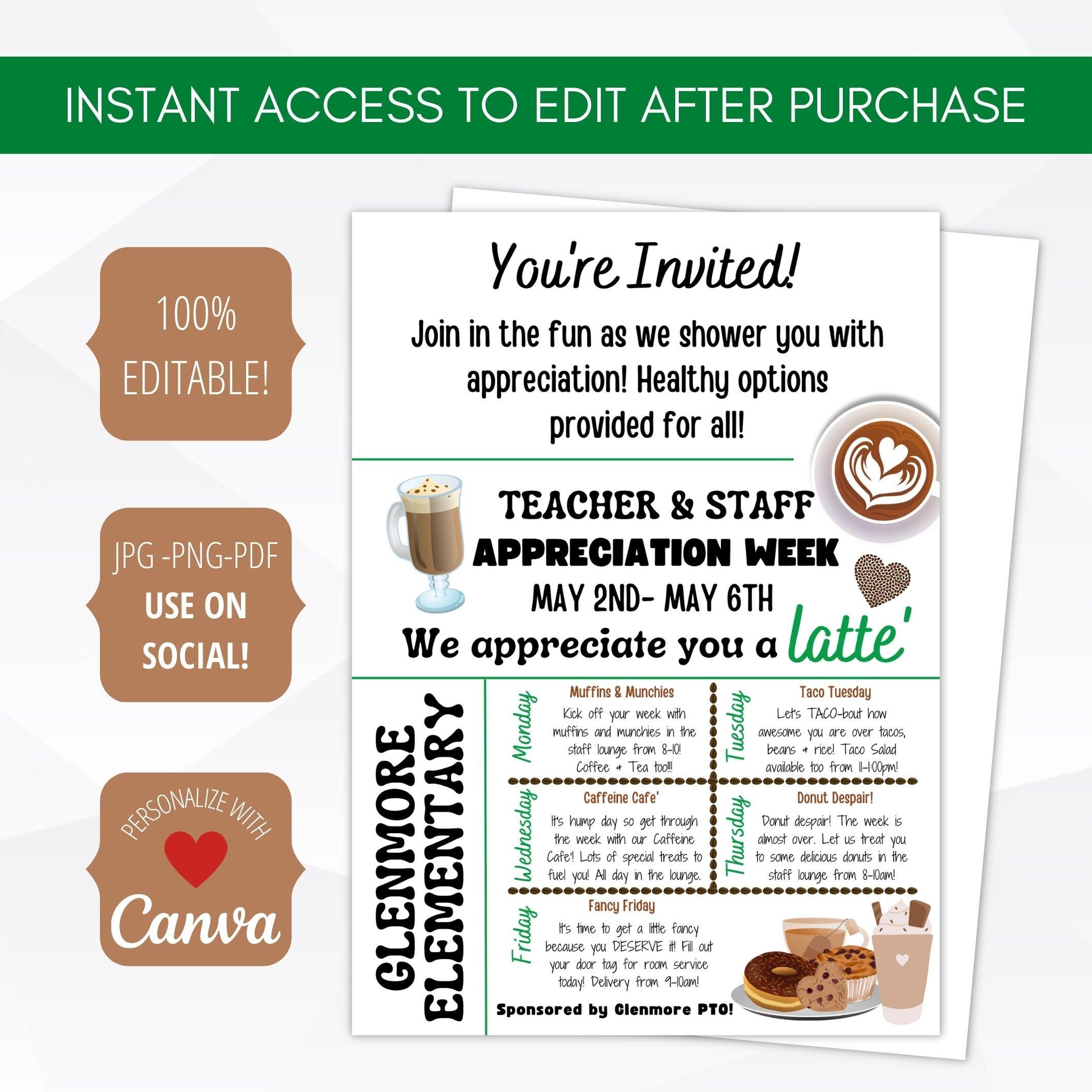 chalkboard employee appreciation invitation