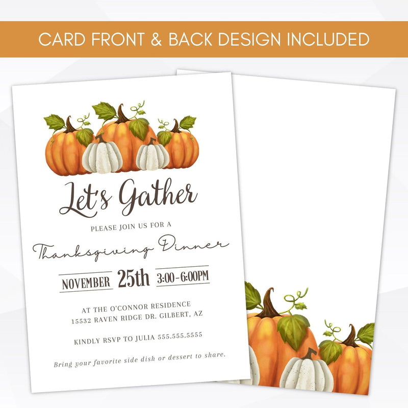 printable thanksgiving feast invitation