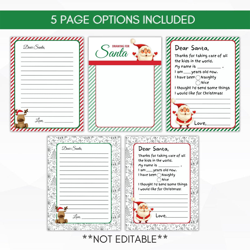 dear santa letter coloring page