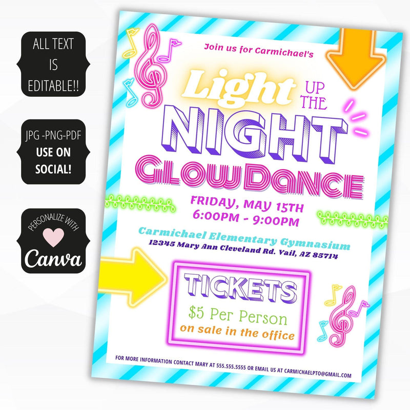 elementary school glow dance