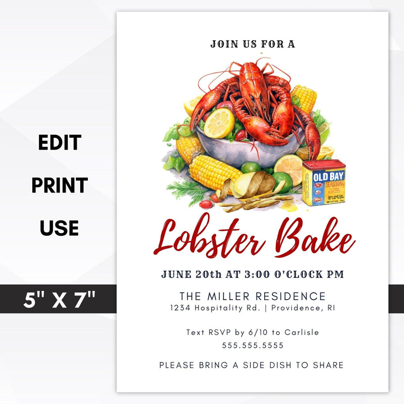 lobster bake invitation