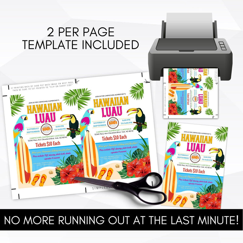 hawaiian party invite