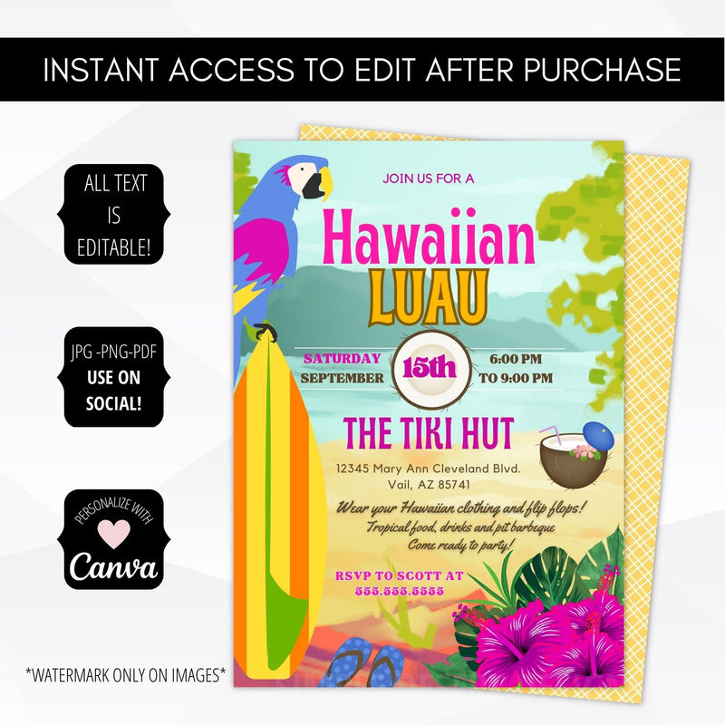 hawaiian luau party