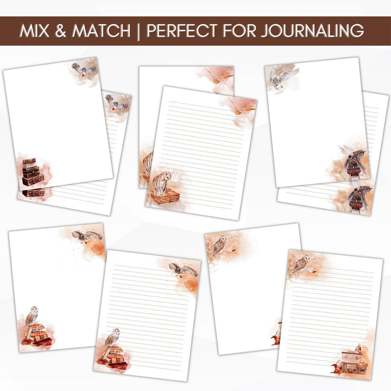 wizarding world stationery paper set printable