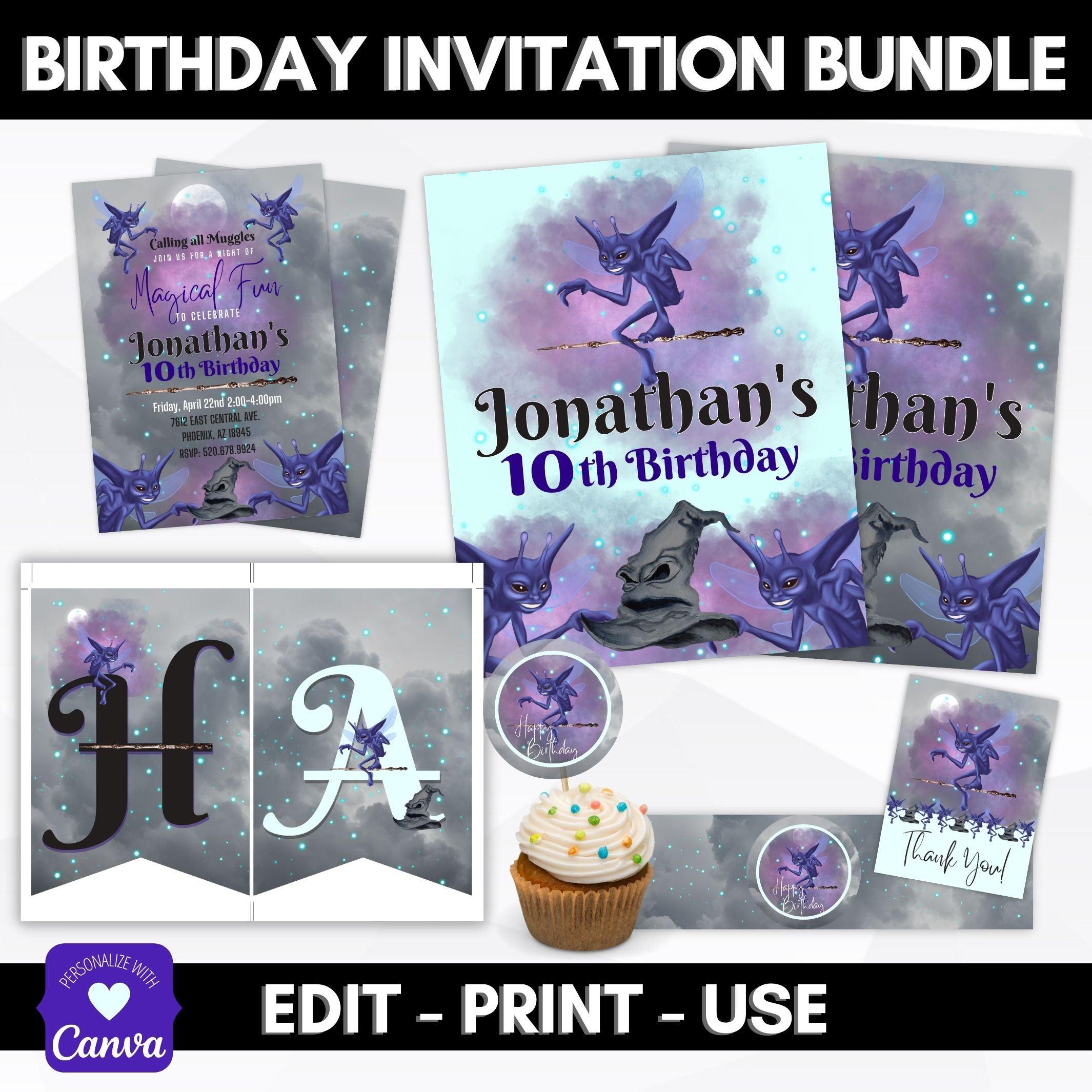 magical pixies birthday party invitation themed party supplies