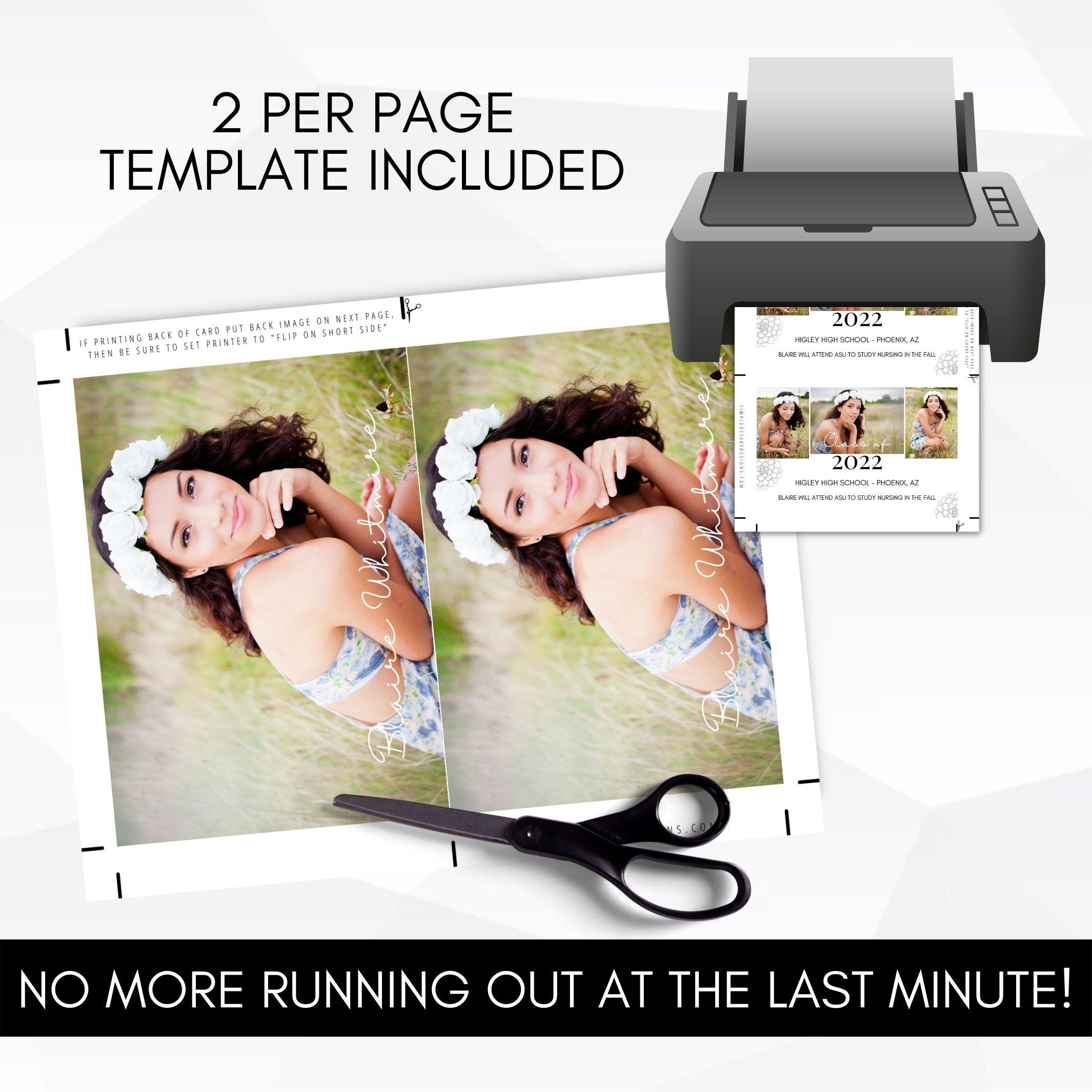 minimal grad announcement photo graduation invitation template fully editable grad party invite