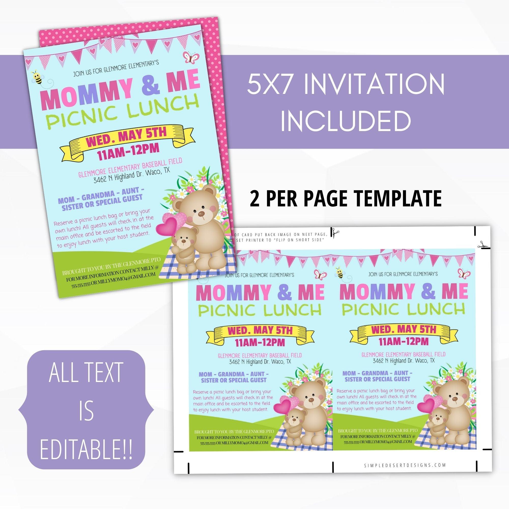 block party picnic lunch invitation