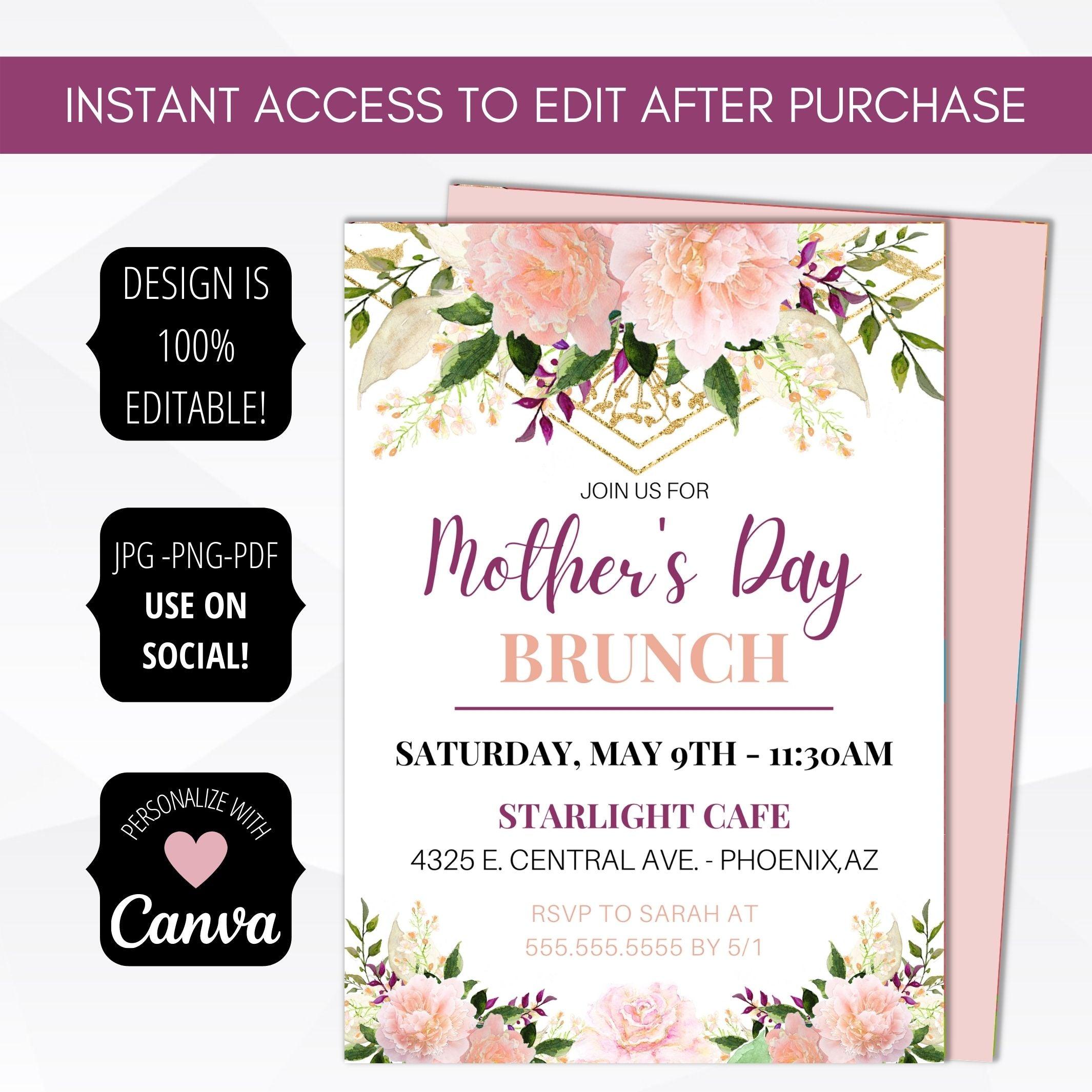 bridal wedding baby shower rose gold blush pink peony wildflower greenery invite