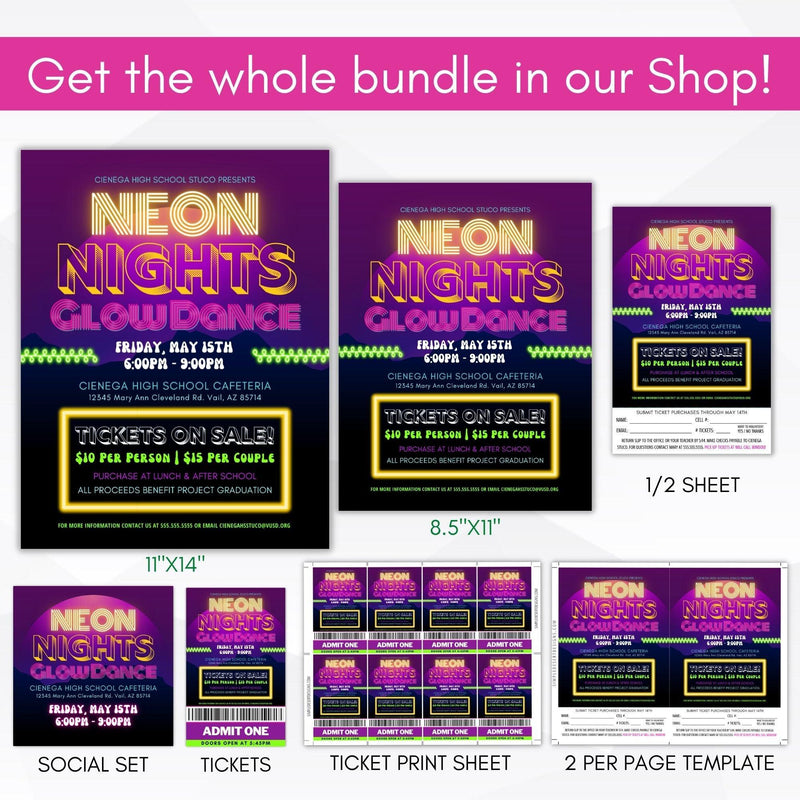 decades dance invitations