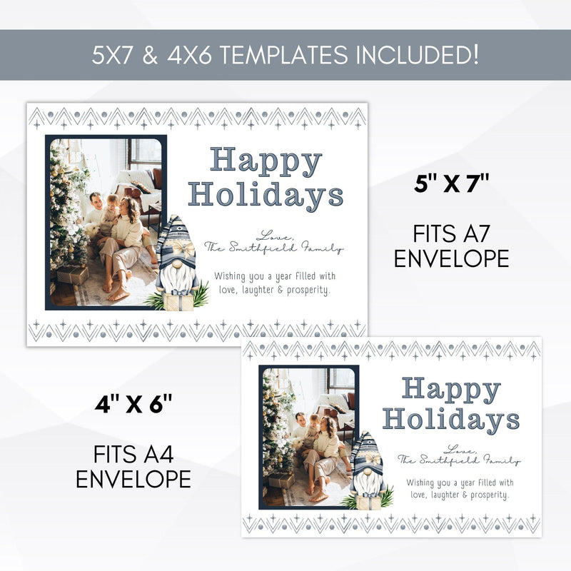 company holiday card template editable