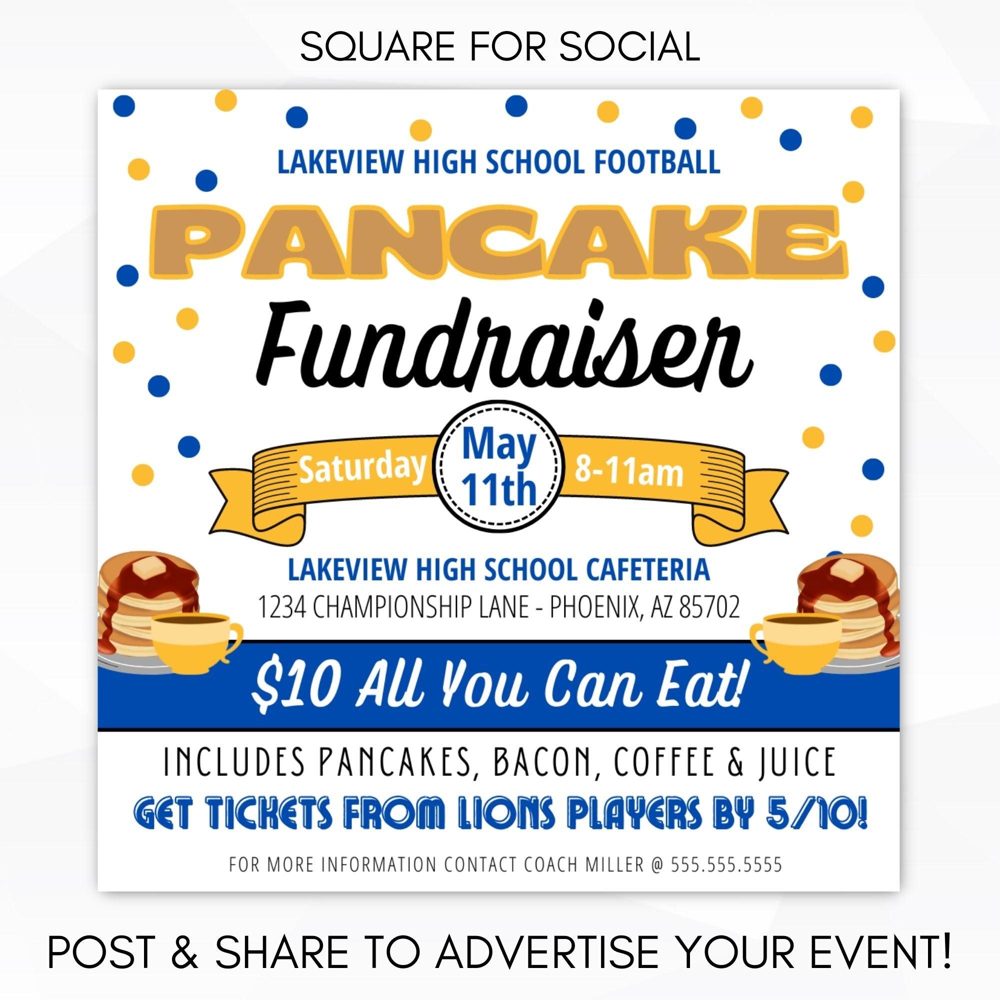 Adoption fundraiser idea for flapjacks fundraising event