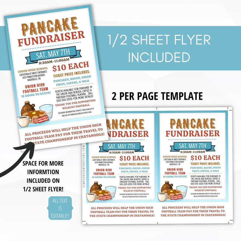 Adoption fundraiser idea for flapjacks fundraising event