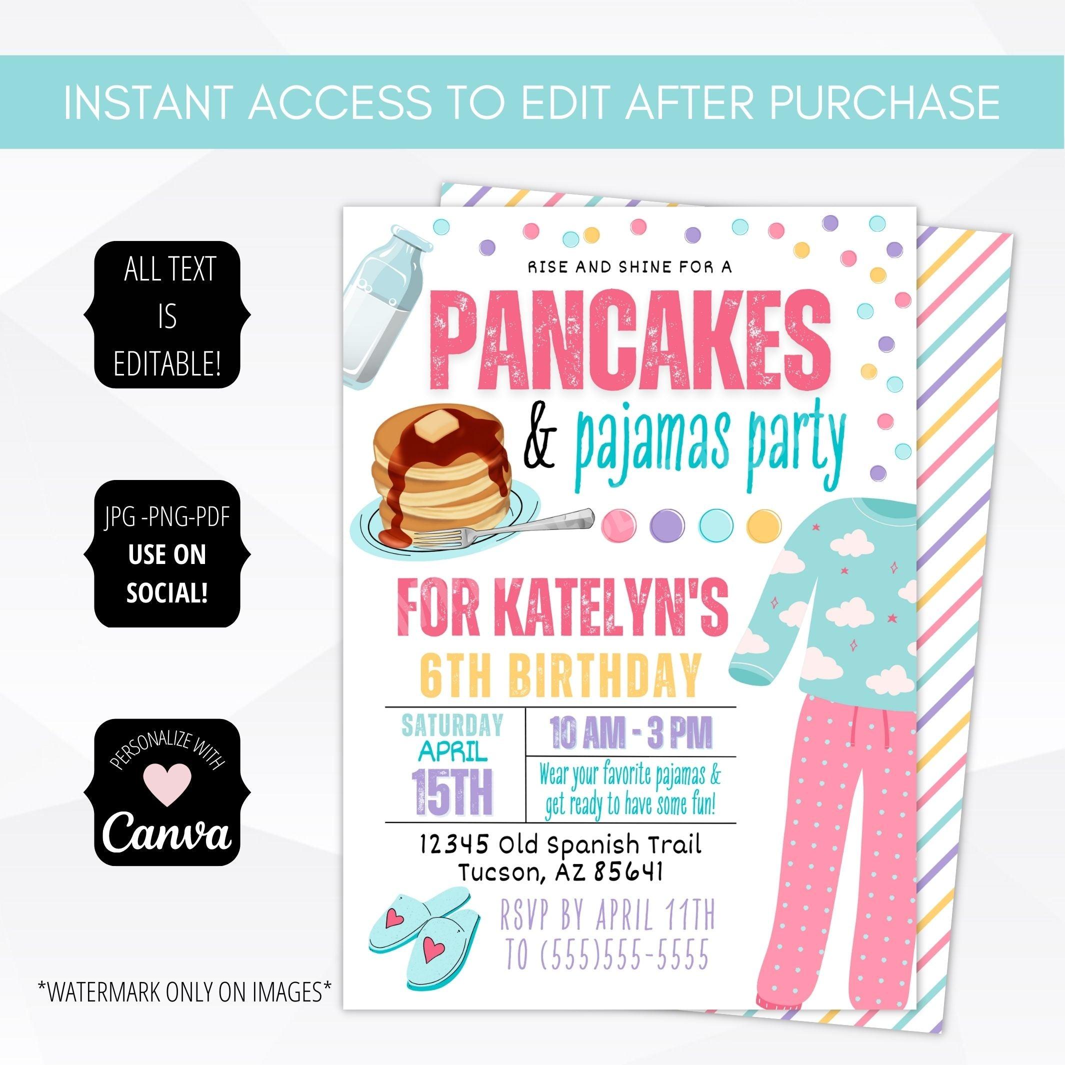 Breakfast birthday party for kids