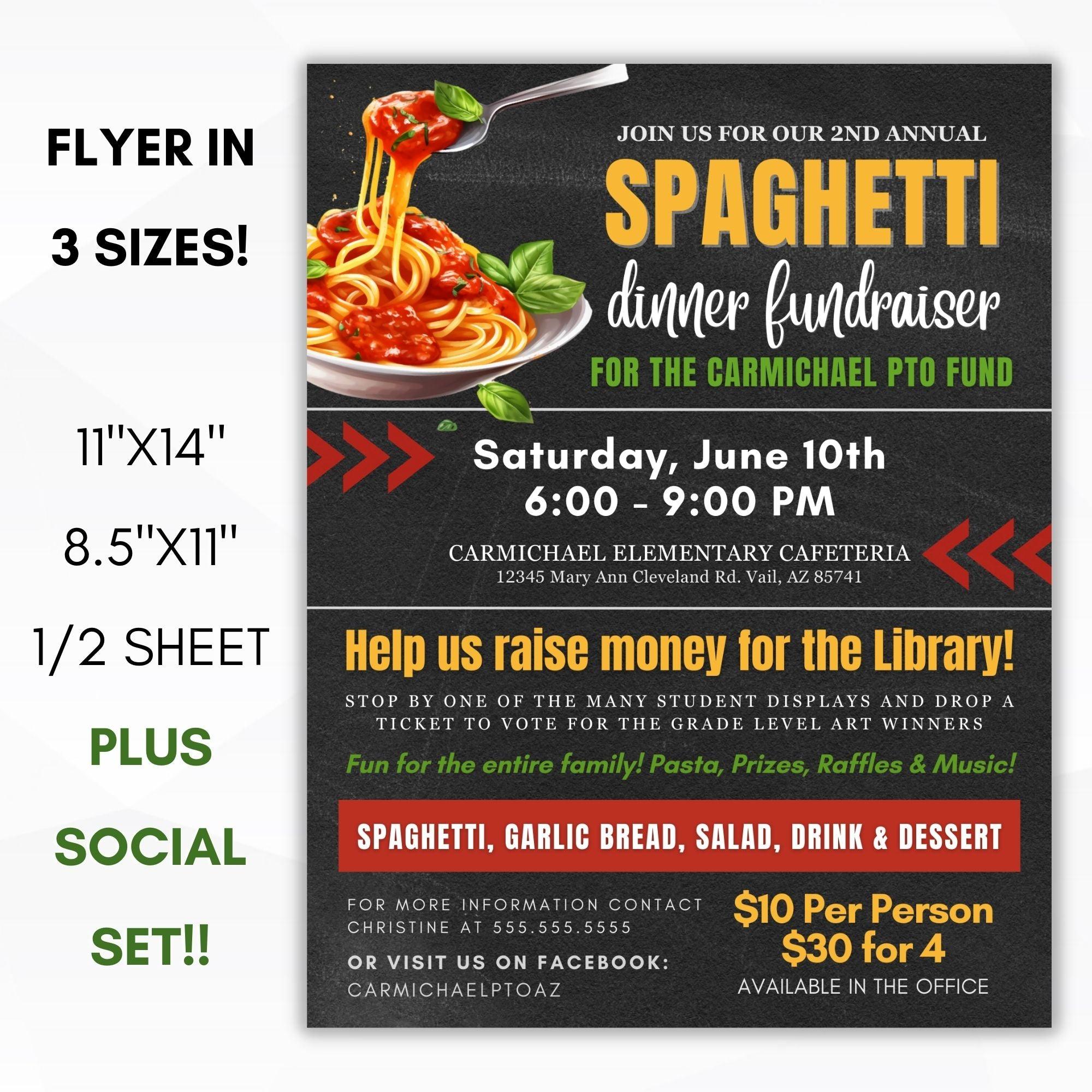 spaghetti dinner fundraiser