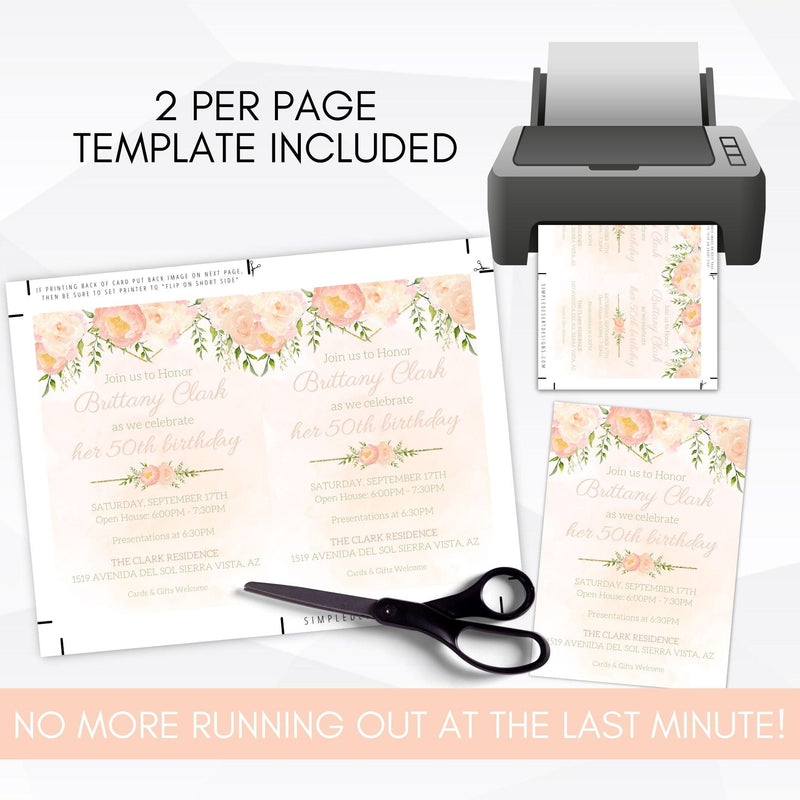 printable instant download 80th birthday invitation template