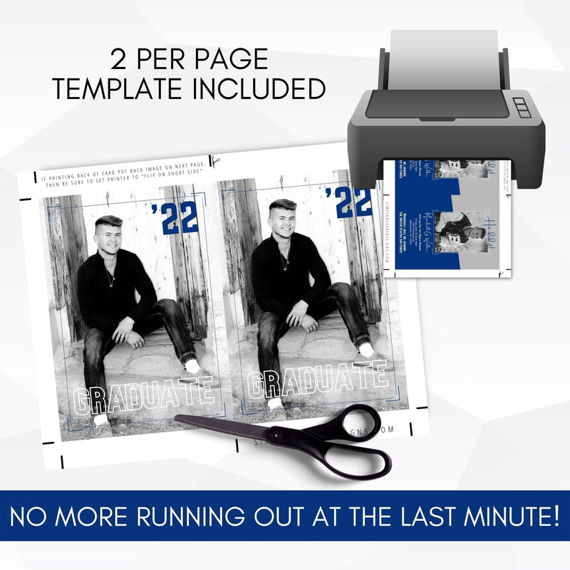 fully editable college graduation photo announcement invitation template editable