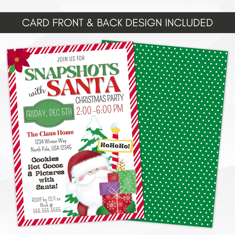 kids xmas party invitation santa