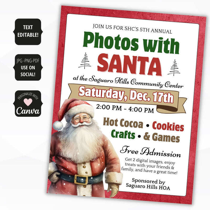 cute photos with santa flyers