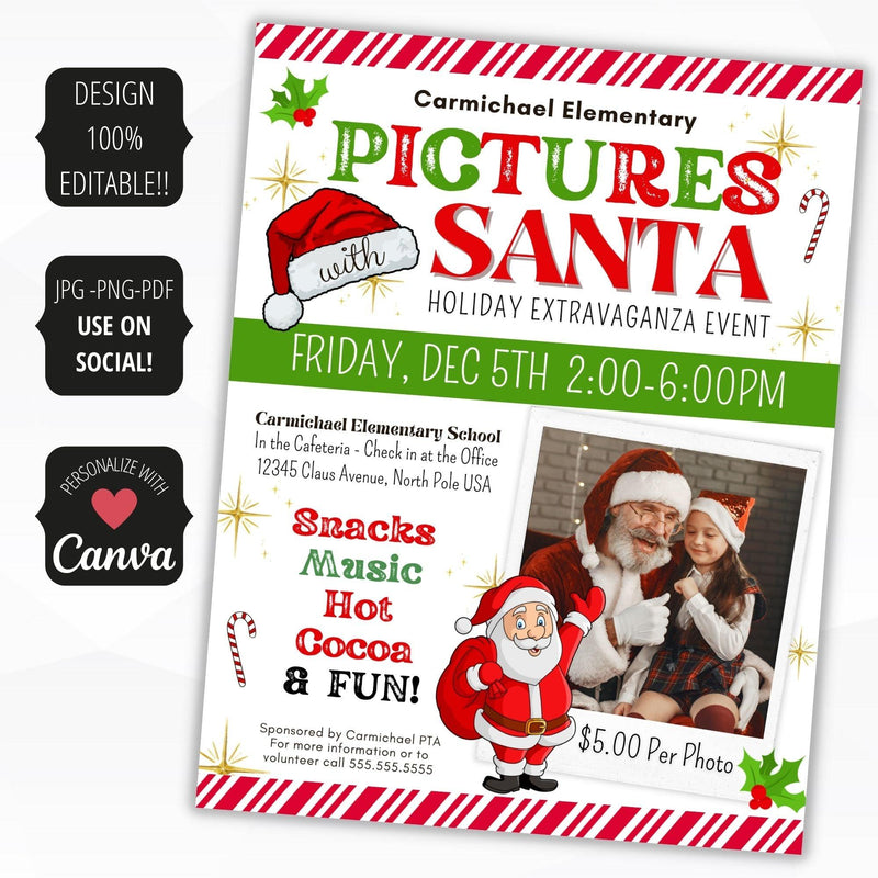 school church Pto Pta Santa fundraiser event