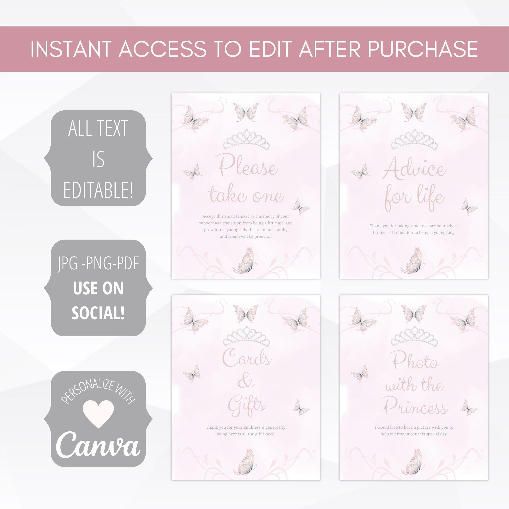 pastel quinceanera party set