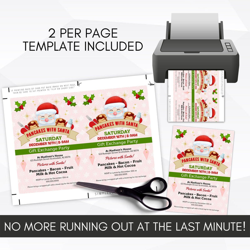 holiday santa birthday party invite