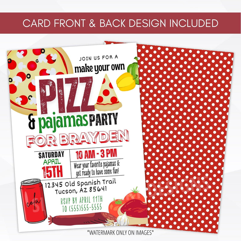 Pizza party invitation