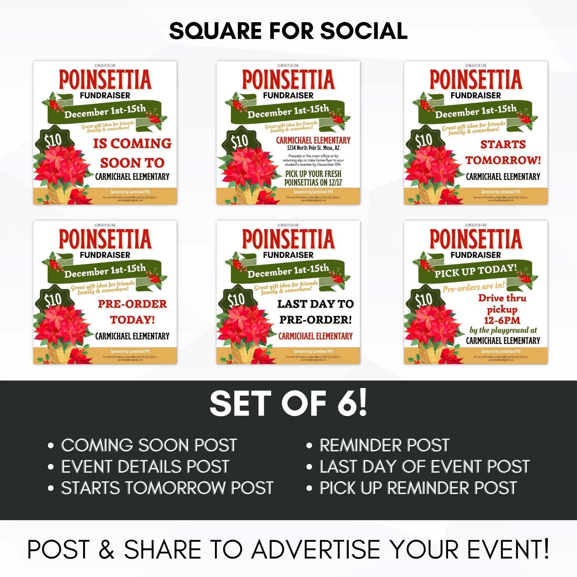 school PTO PTA charity benefit church flower sale invitation