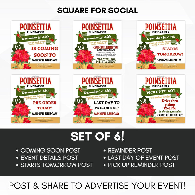 school PTO PTA charity benefit church flower sale invitation