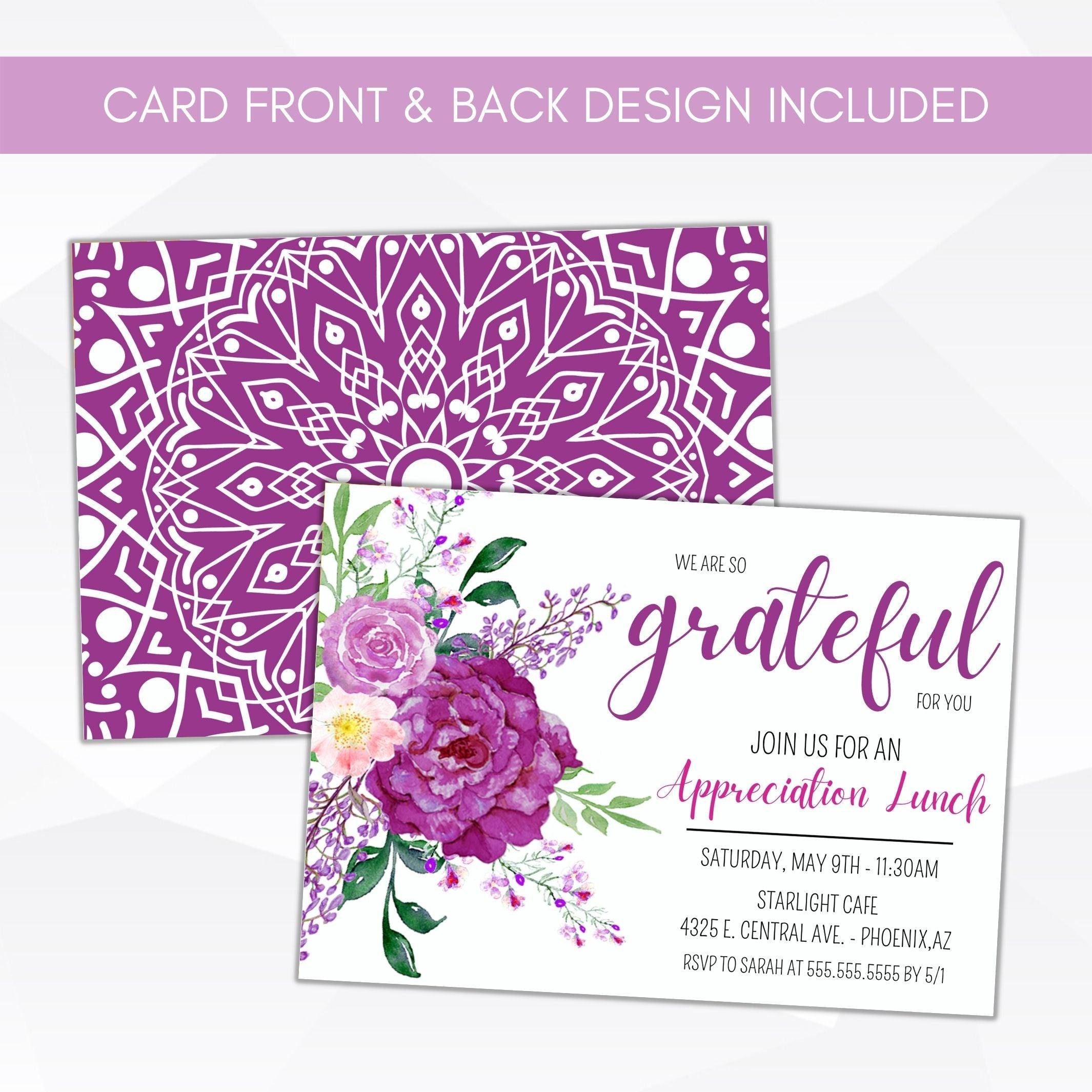 appreciation lunch brunch dinner nurse employee staff teacher appreciation week invite