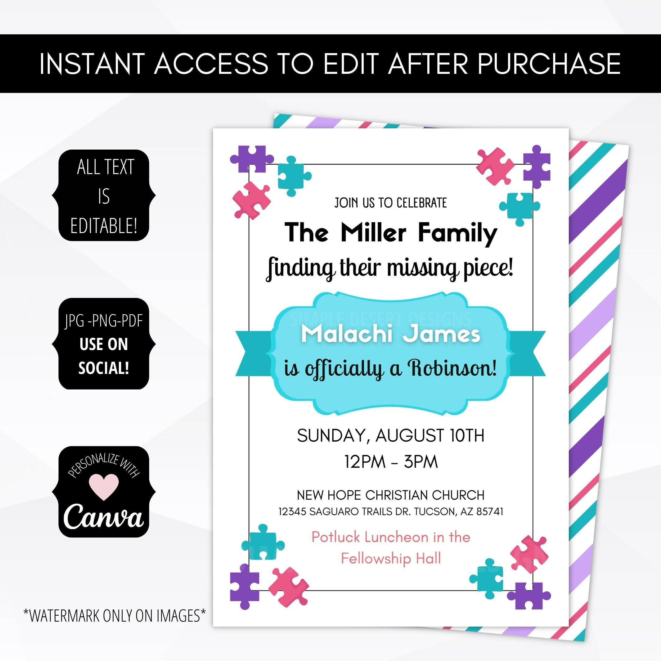 adoption ideas party