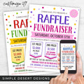 customizable raffle flyer in digital and printed formats