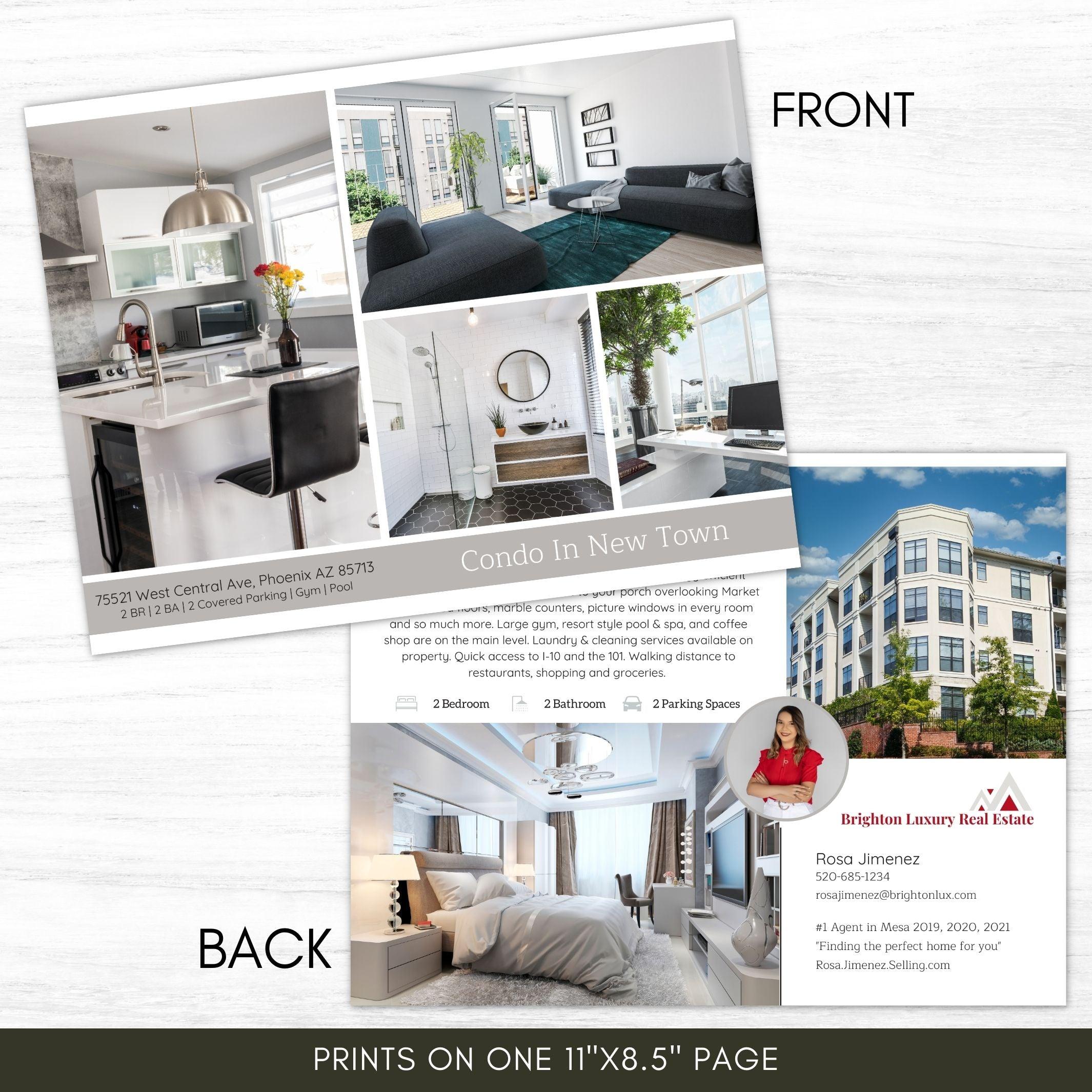 Real Estate Marketing Template 2 Pg - Simple Desert Designs