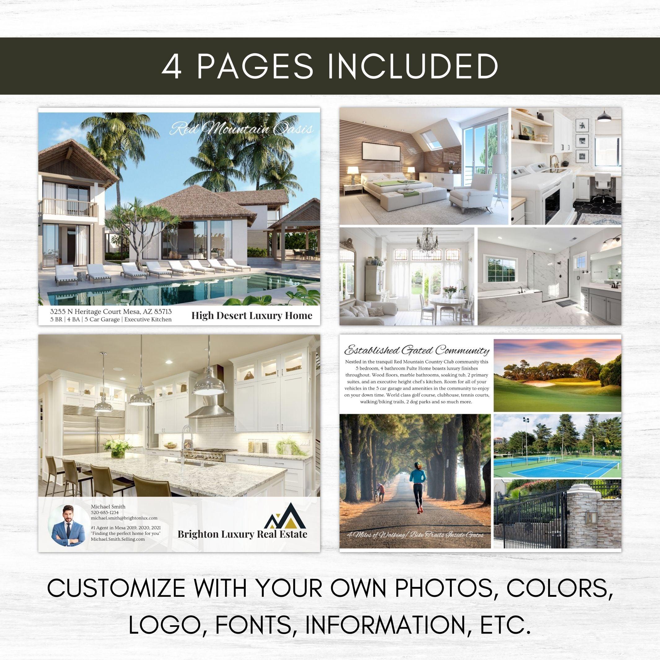 real estate agent marketing brochure