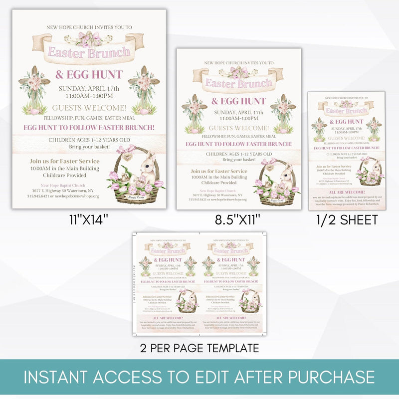 Christian Easter egg hunt invitation