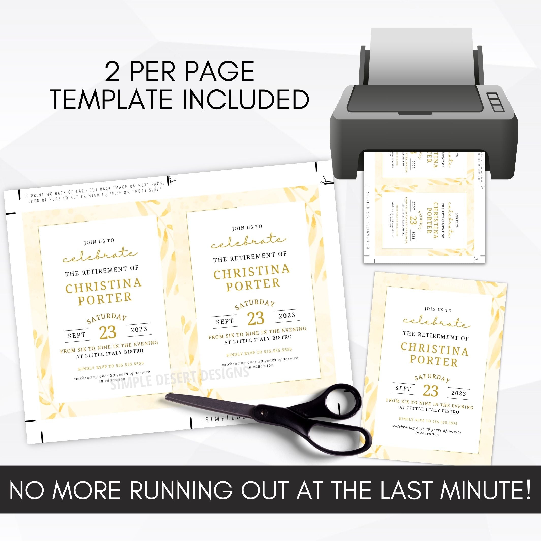retirement reception invitations
