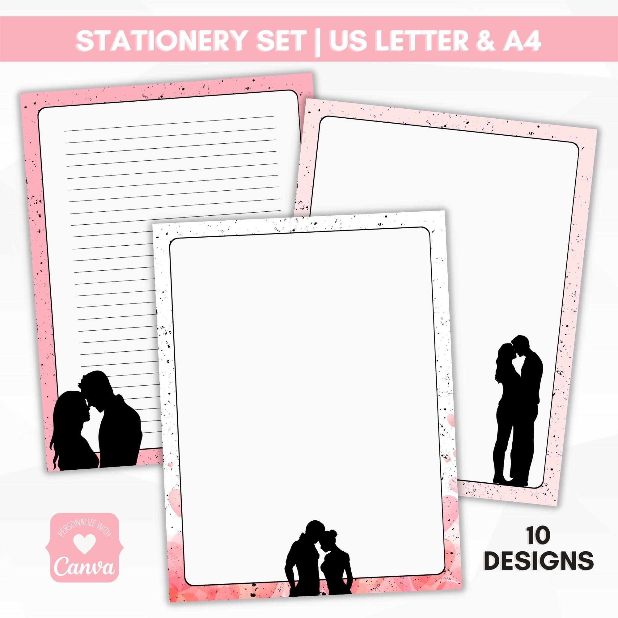 romantic stationery journal paper lined and unlined