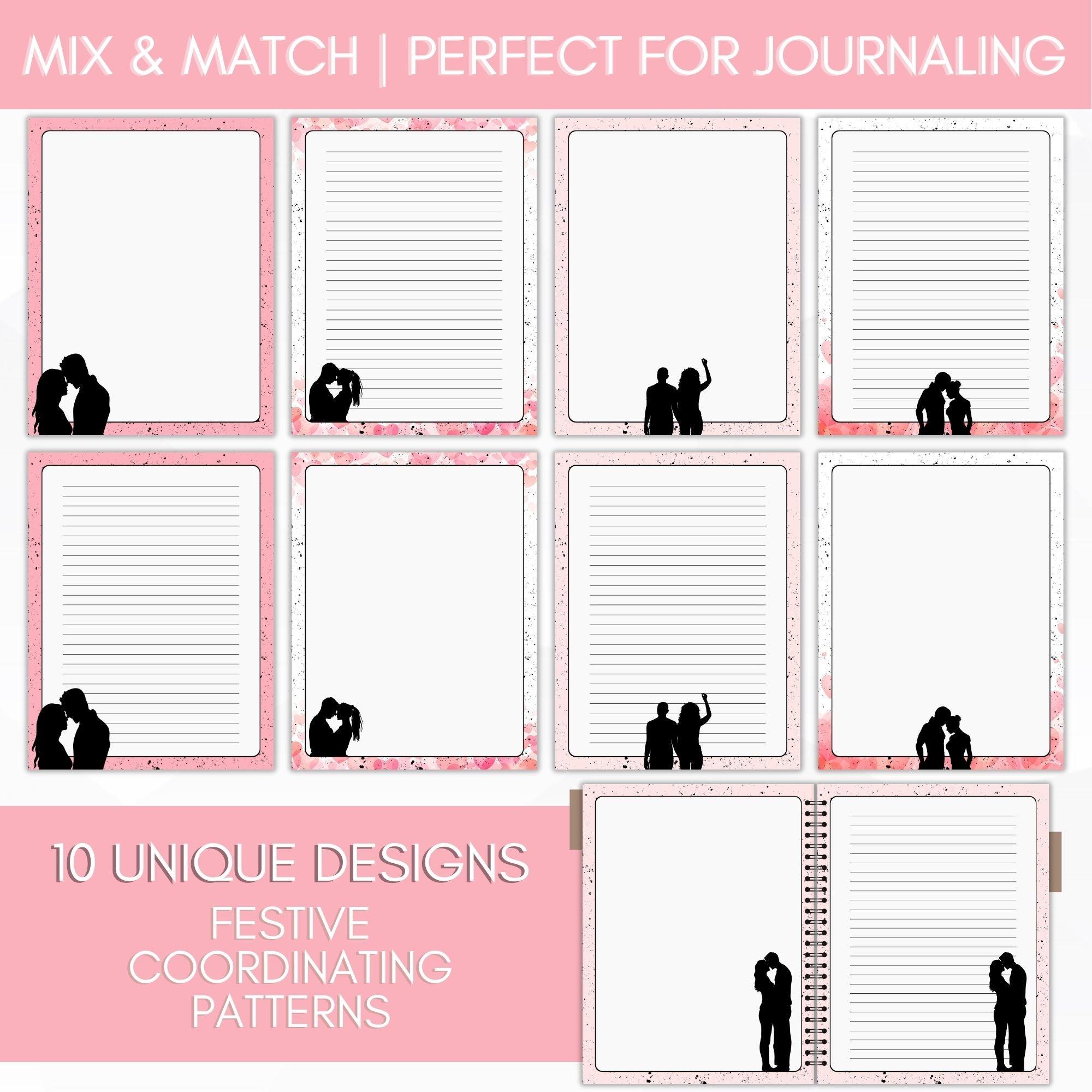 printable journal paper writing paper set