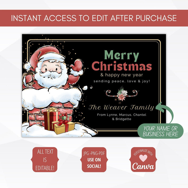 editable christmas cards for small businesses