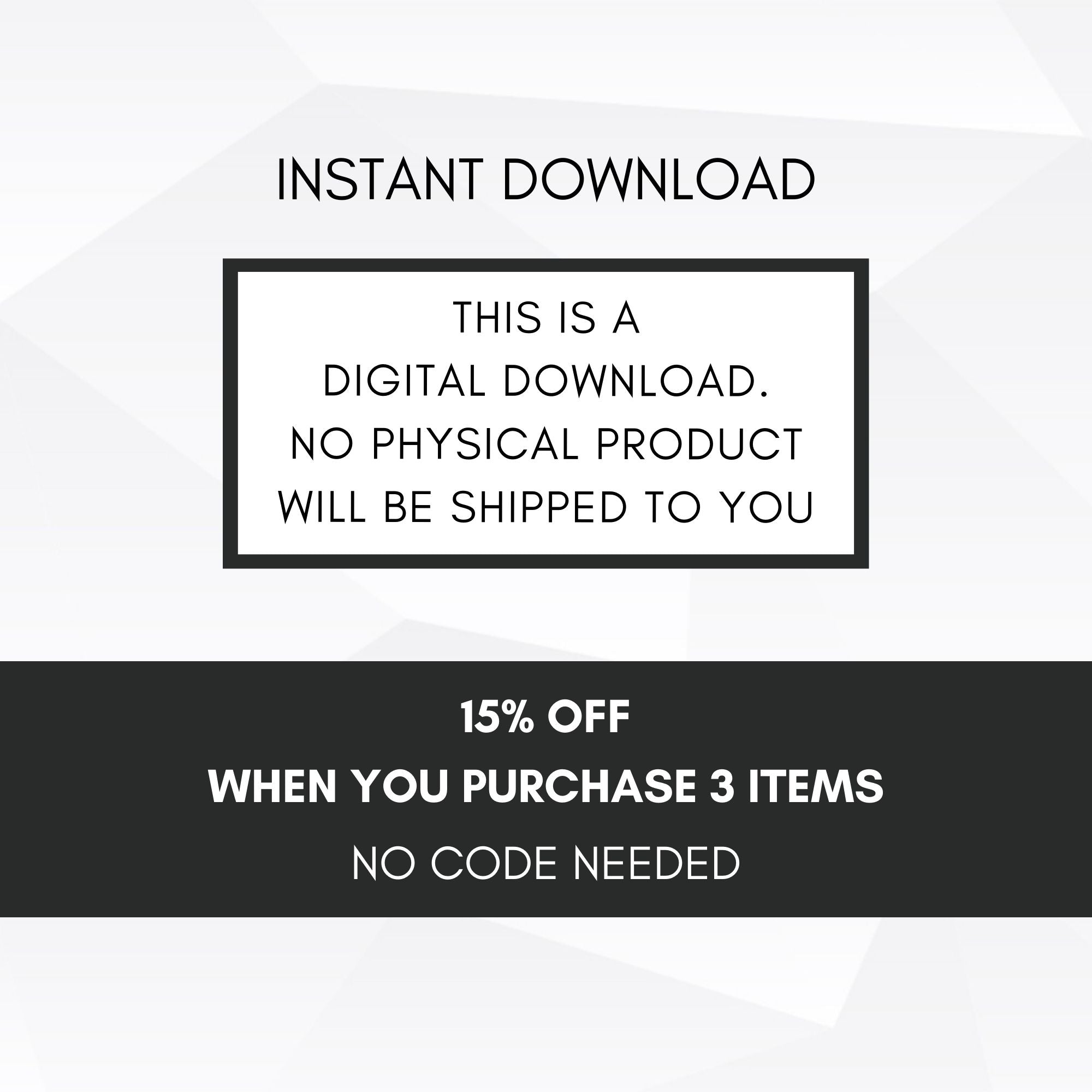 save 15% when you buy 3 or more at checkout