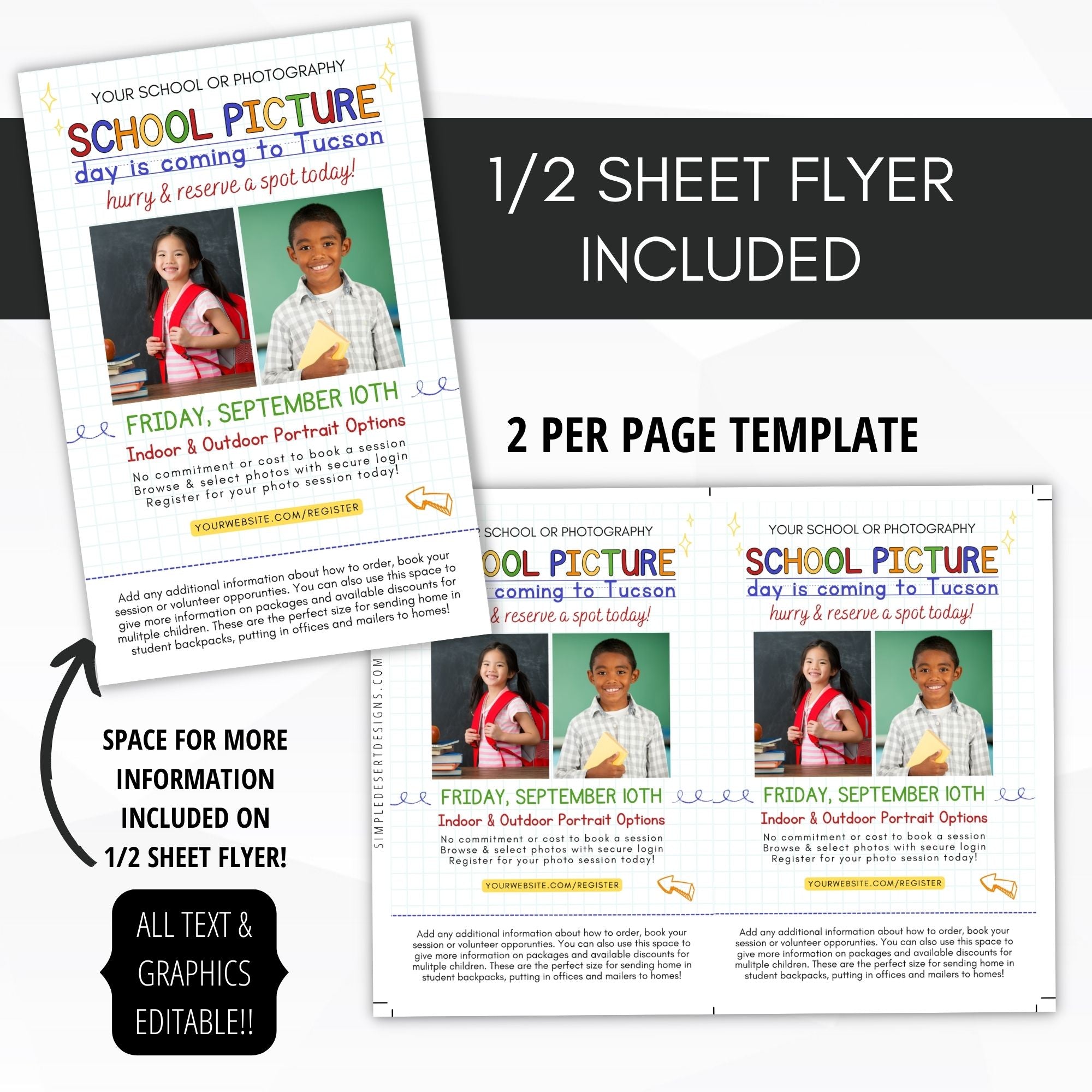 send home school photo flyers