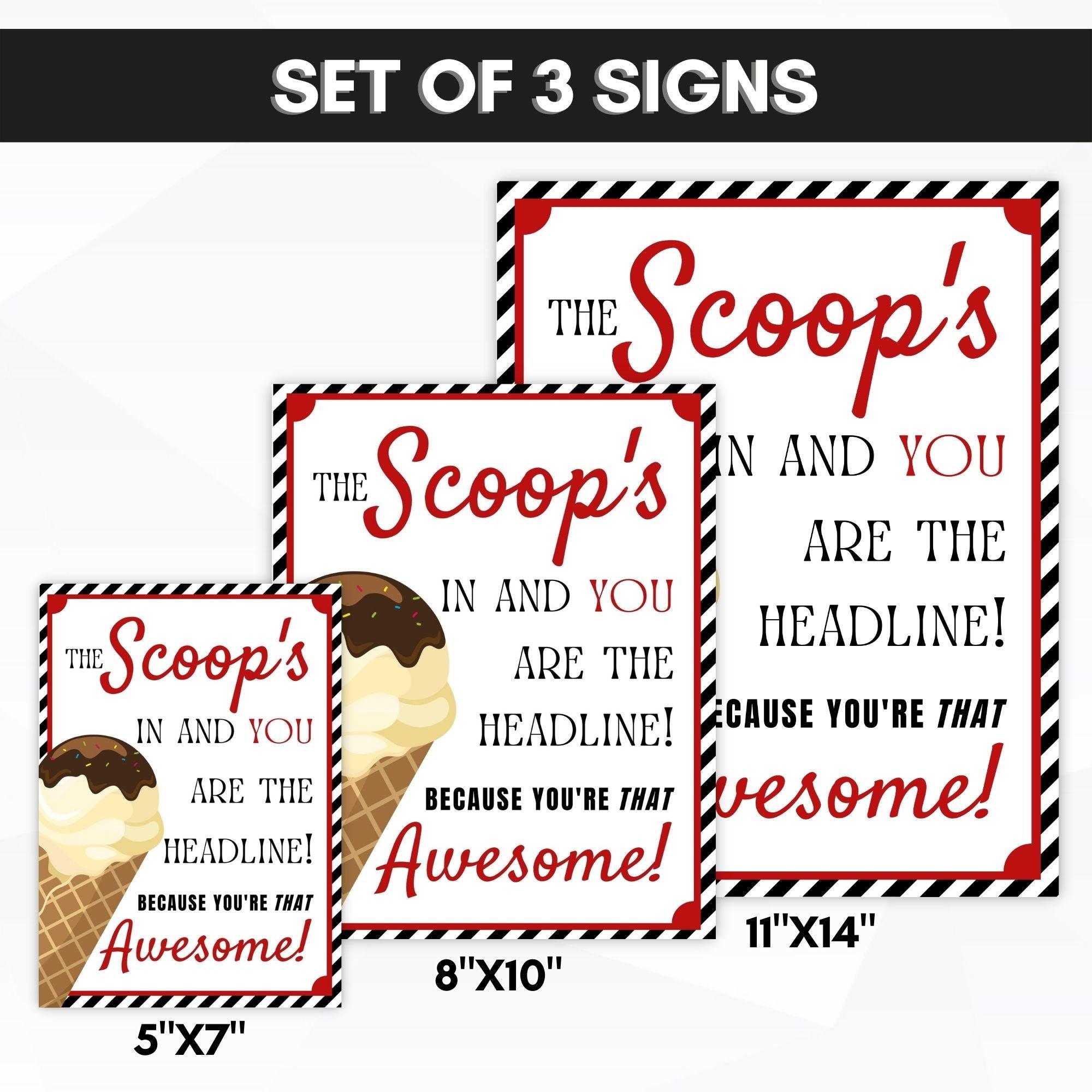 ice cream employee appreciation week signs