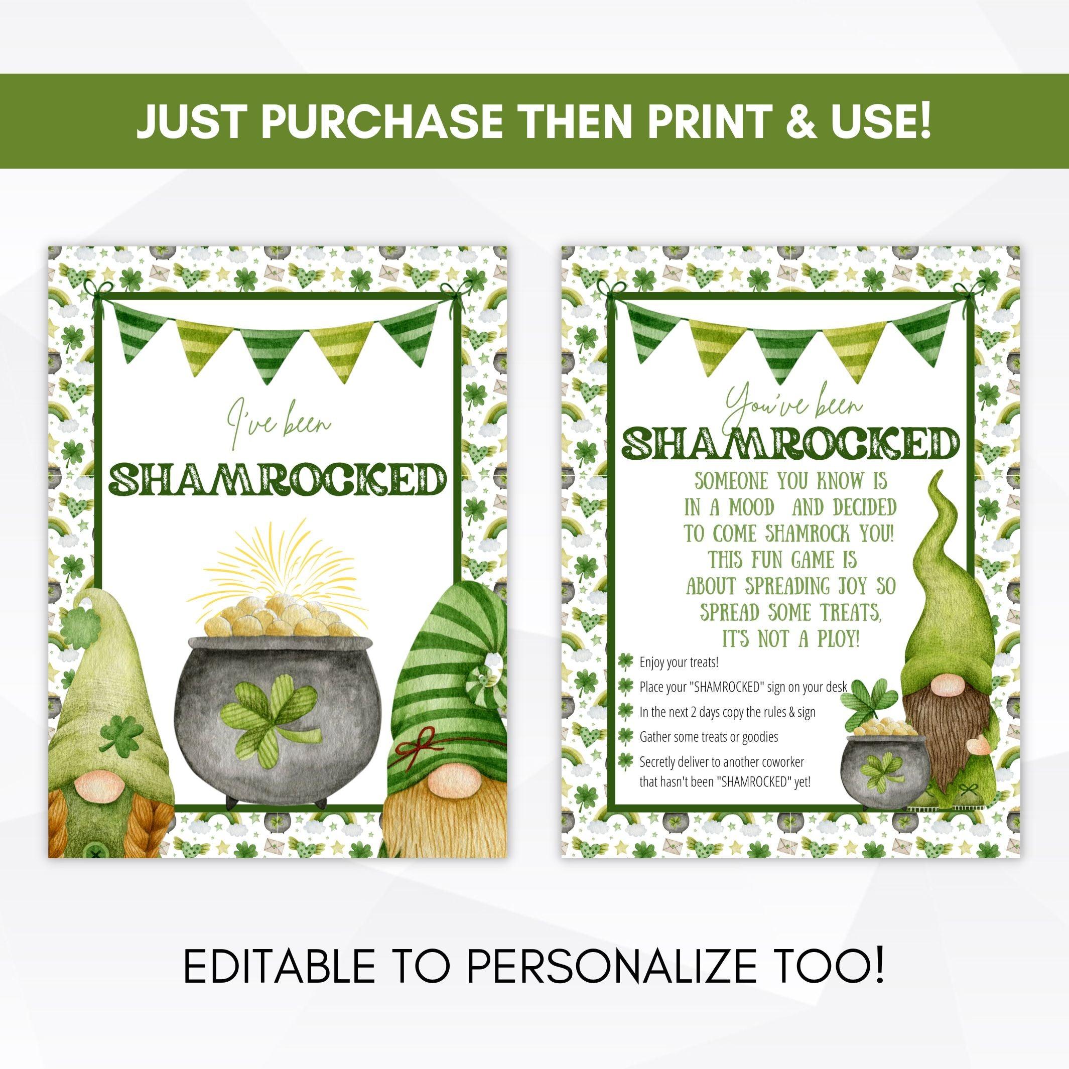 shamrocked St. Patrick's day gift idea