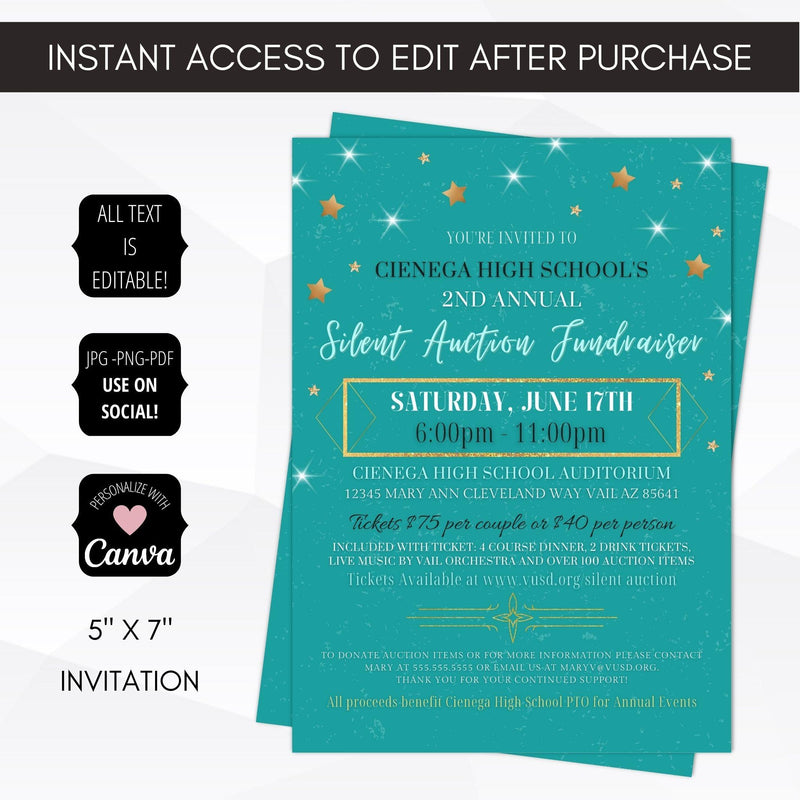 auction fundraiser invitation