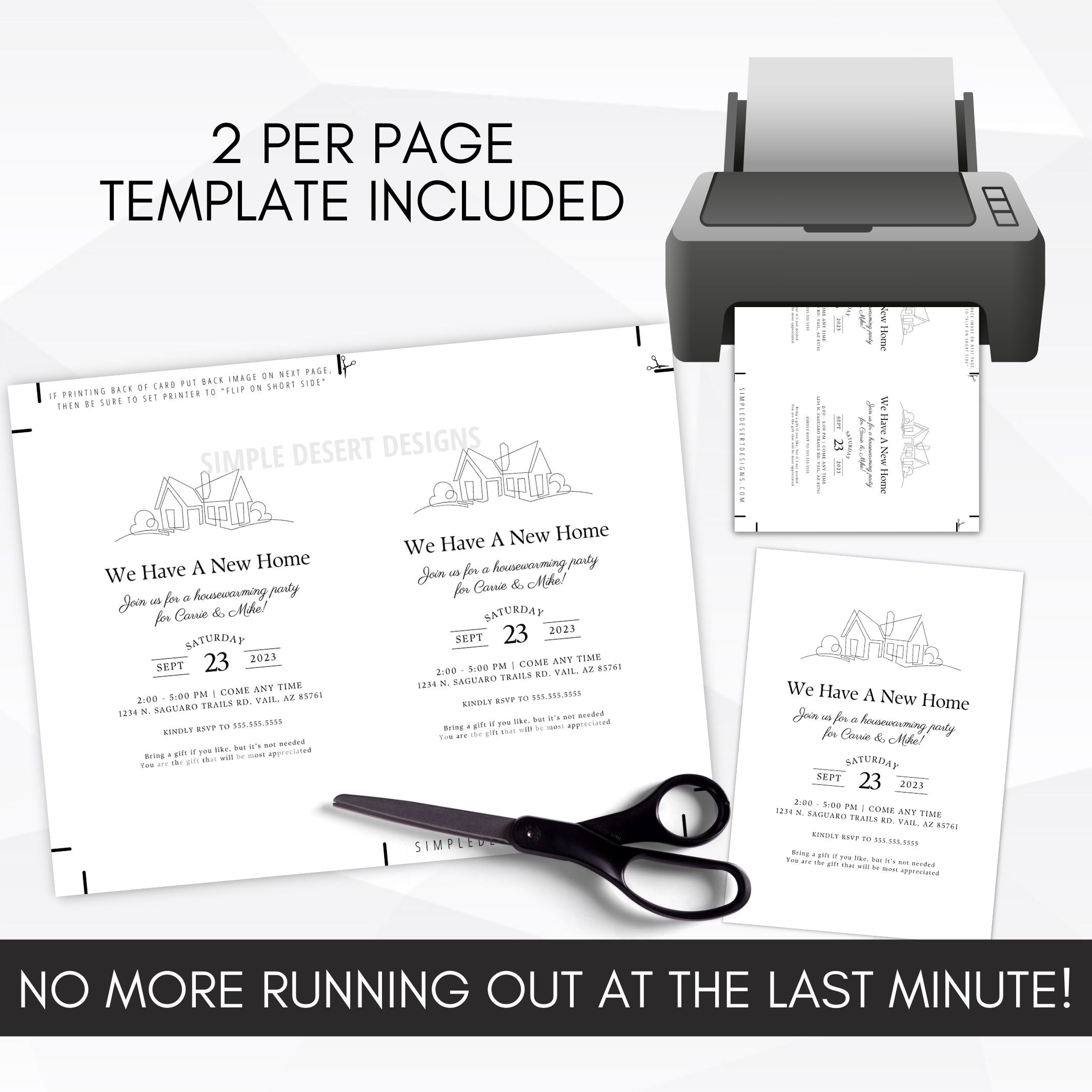 last minute housewarming invitations
