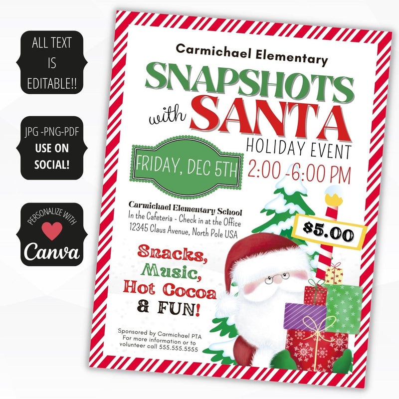 photos with santa holiday fundraising idea