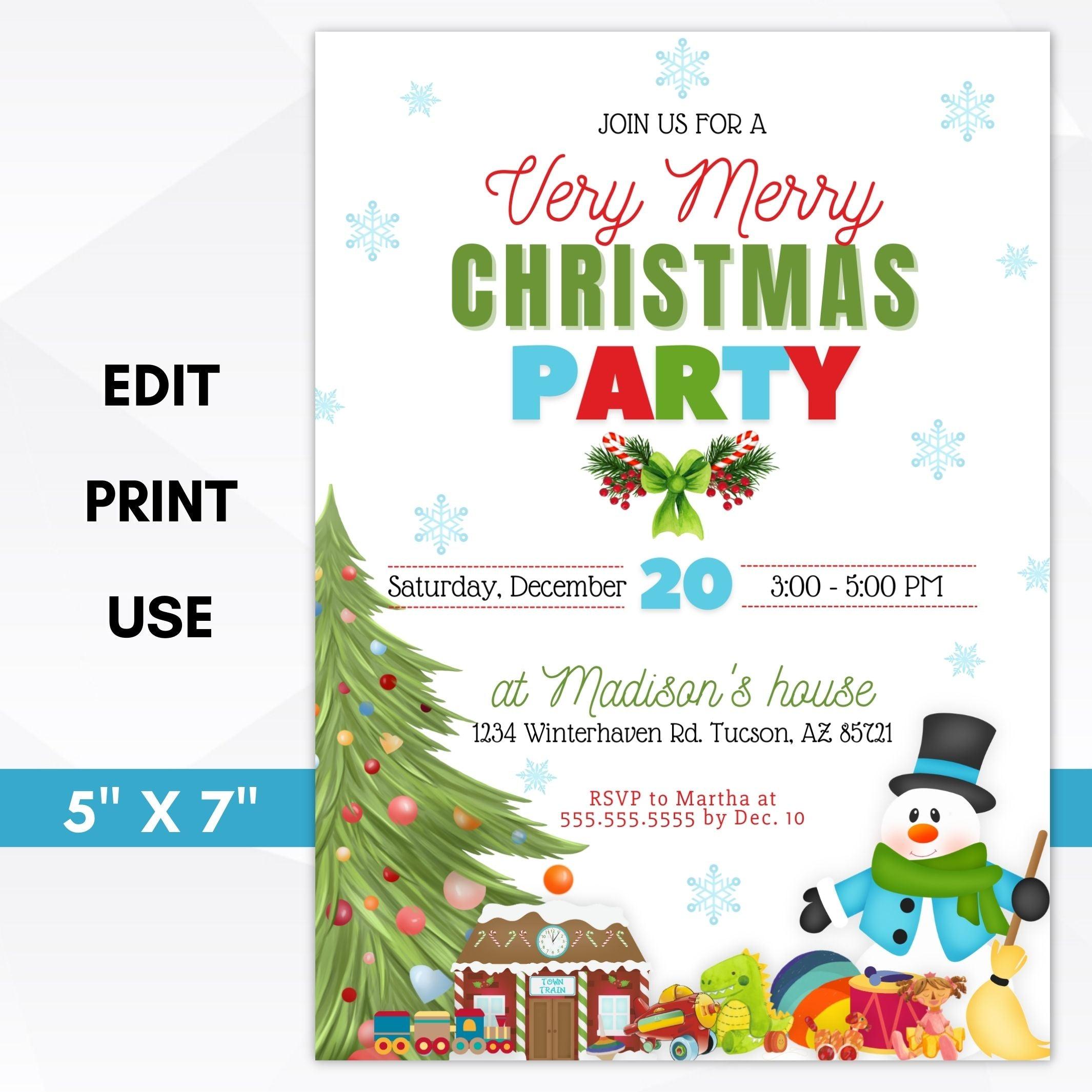 Cute Snowman Christmas Party Invitation Simple Desert Designs cute-snowman-christmas-party-invitation-simple-desert-designs