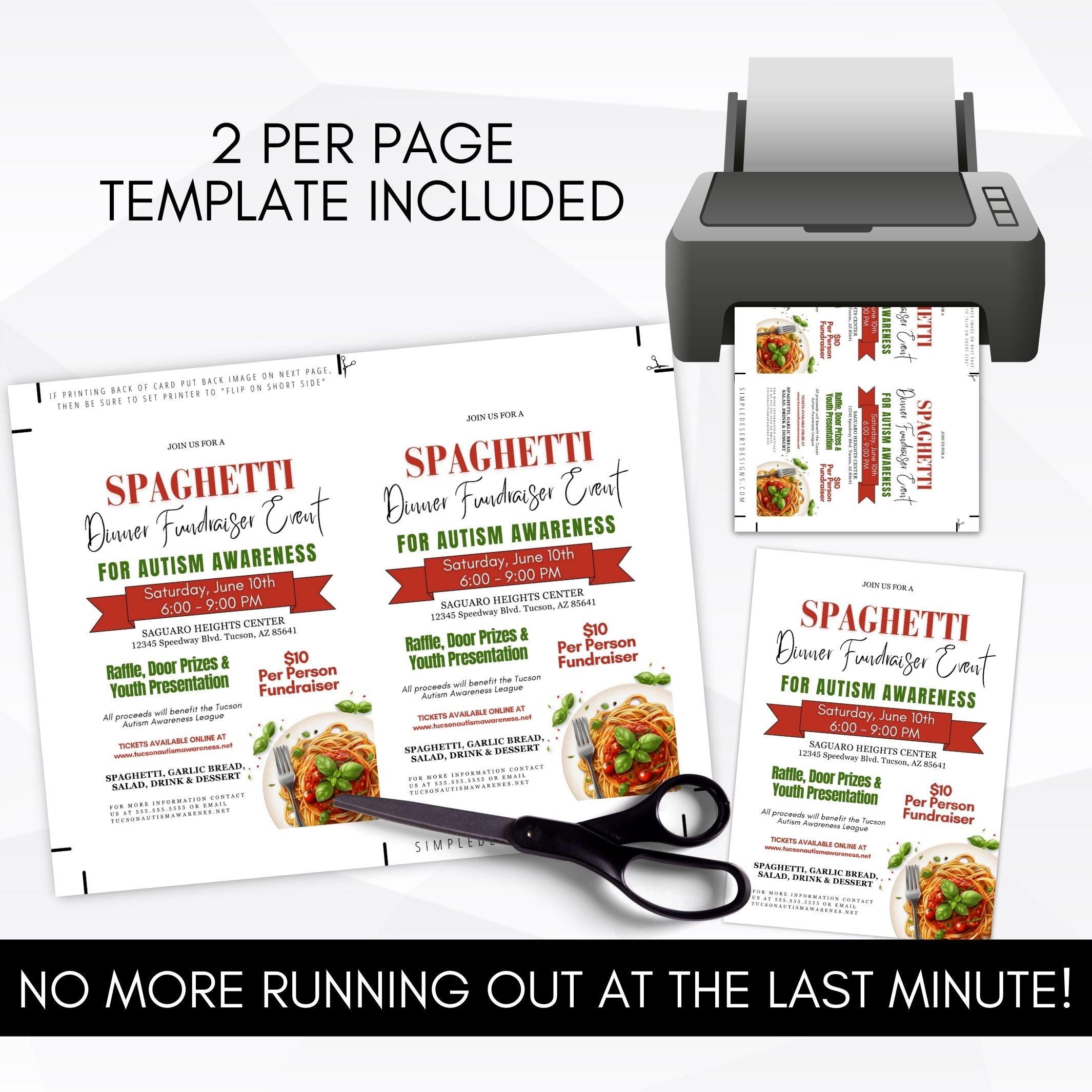 pasta fundraising event idea