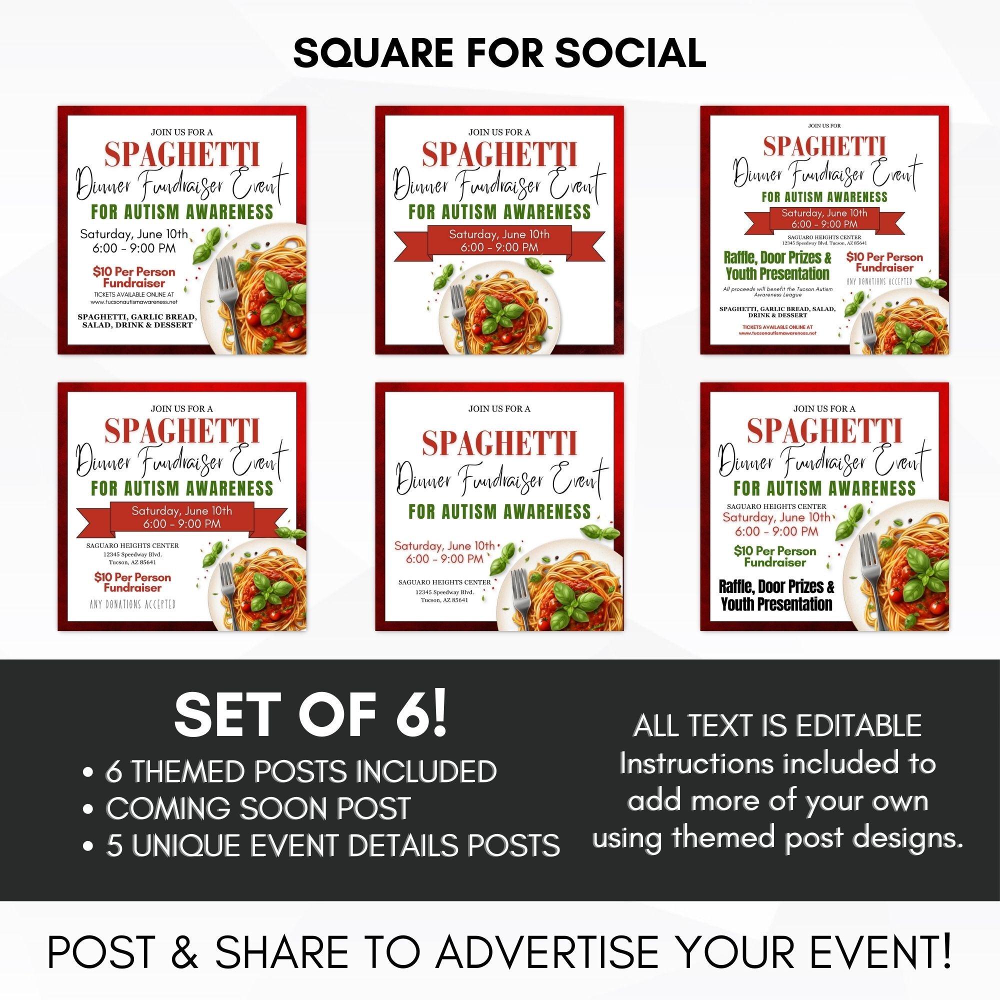 pasta dinner fundraising event