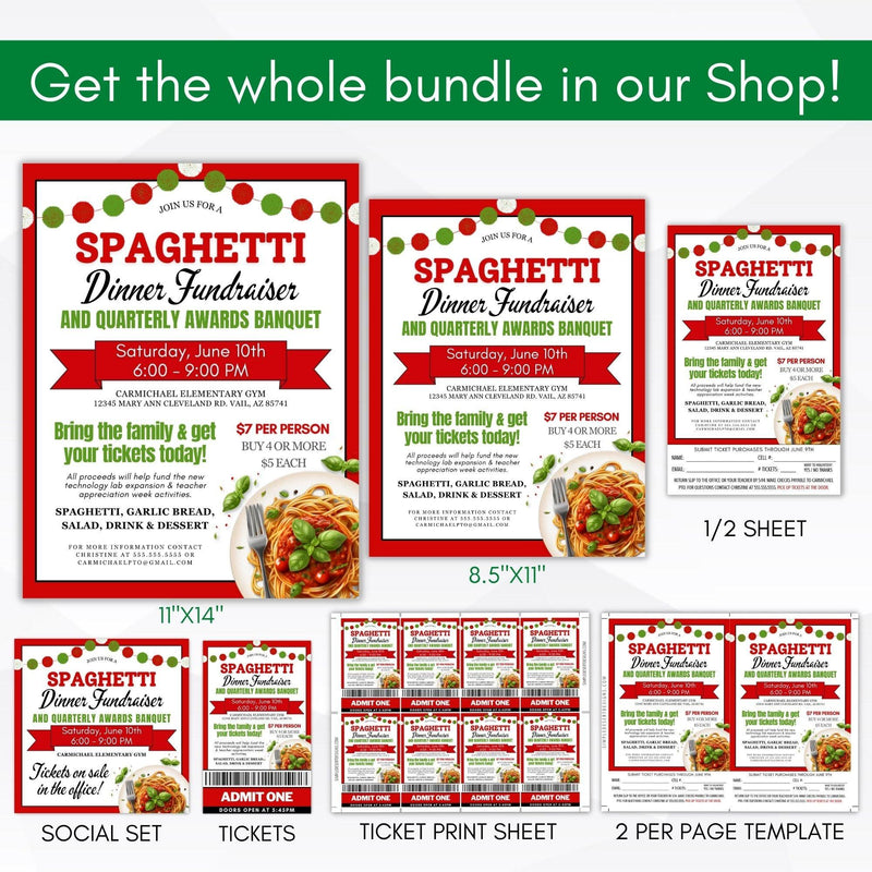 pasta dinner fundraiser